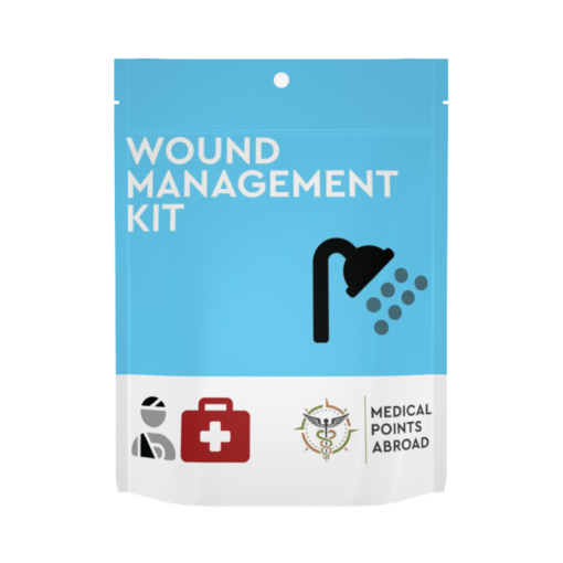 Wound Management Kit prevents infection with supplies to clean and cover wounds.