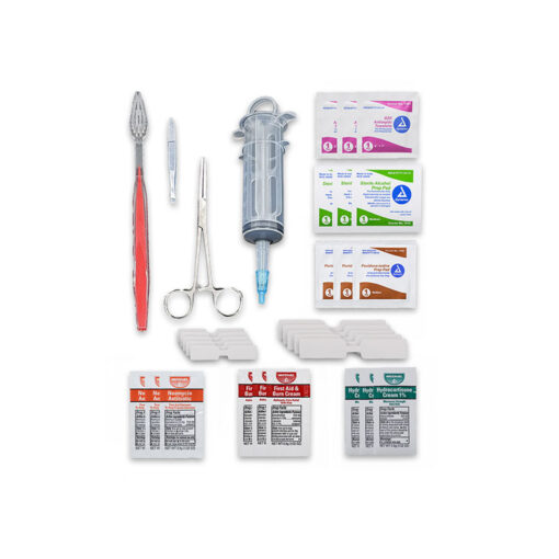 Contents found within Wound Management Kit prevents infection with supplies to clean and cover wounds.