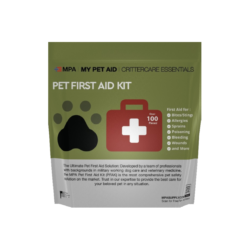 Pet First Aid Essentials in mylar pouch.