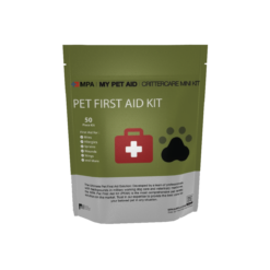 Critter Care Mini First Aid Kit for Pets front of package.