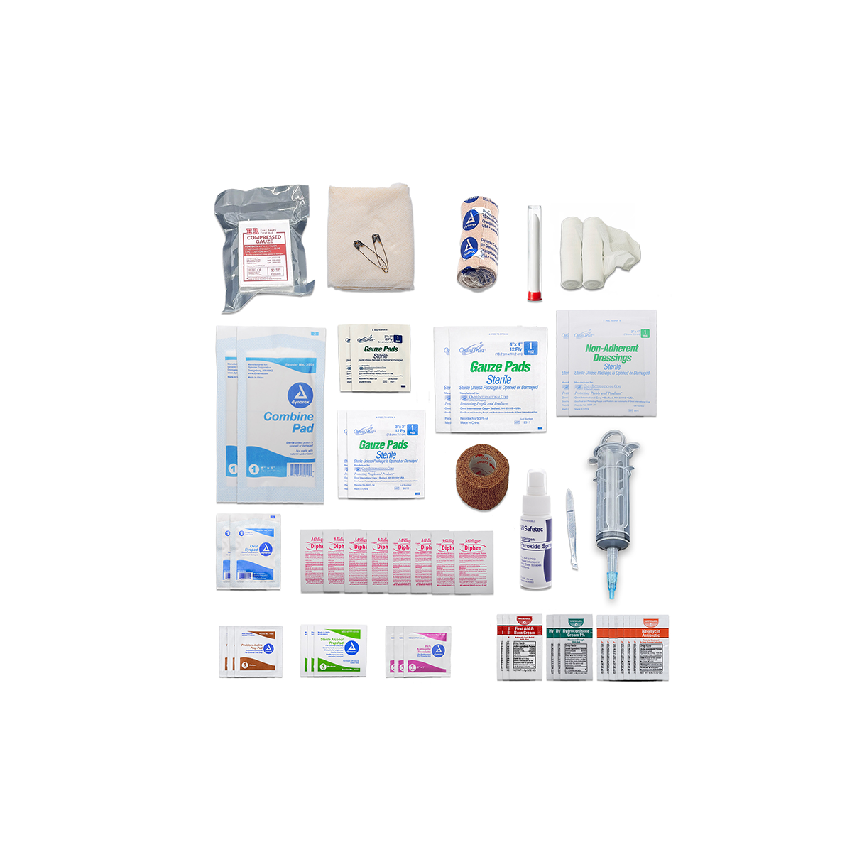 Components of Critter Care Essentials Pet First Aid Kit.