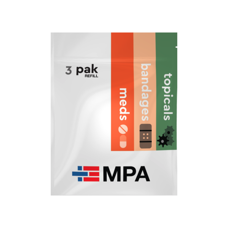 MPA Refill Combo Pack. Front view of 7x9 package.