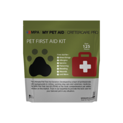 First aid kit for pets. Critter Care Pro package front.