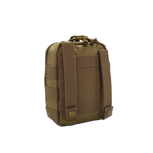 Swiss Military IFAK (Individual First Aid Kit) back of molle kit shown.