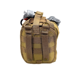 Swiss Military Wilderness Health, Aid and Comfort Kit in Coyote Color - back, closed.